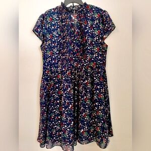 Shein Navy Mushroom Midi Dress